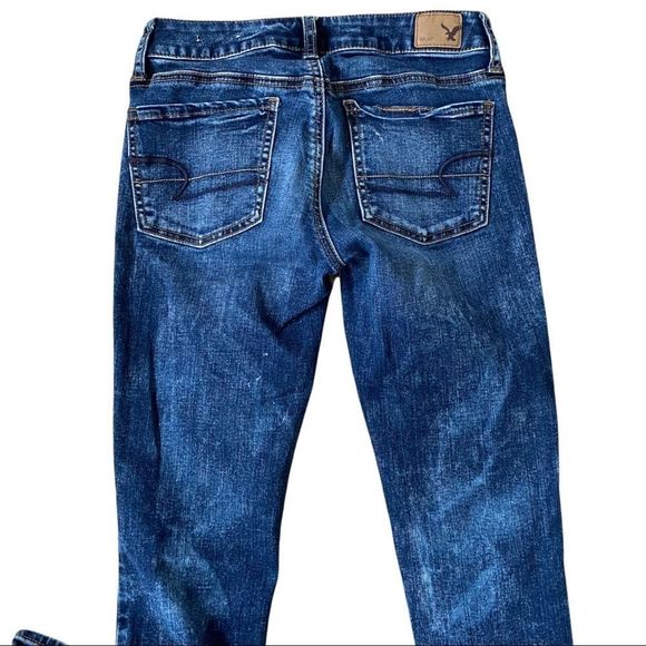 American Eagle super stretch high waisted jegging jeans medium wash size 2 EUC - Picture 6 of 7